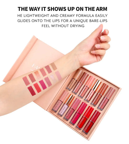 12 Colors Book Matte Liquid Lipstick