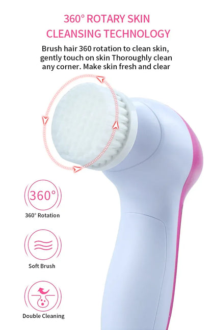 5 in 1 Facial Massager and Cleanser- Blackhead Cleanser